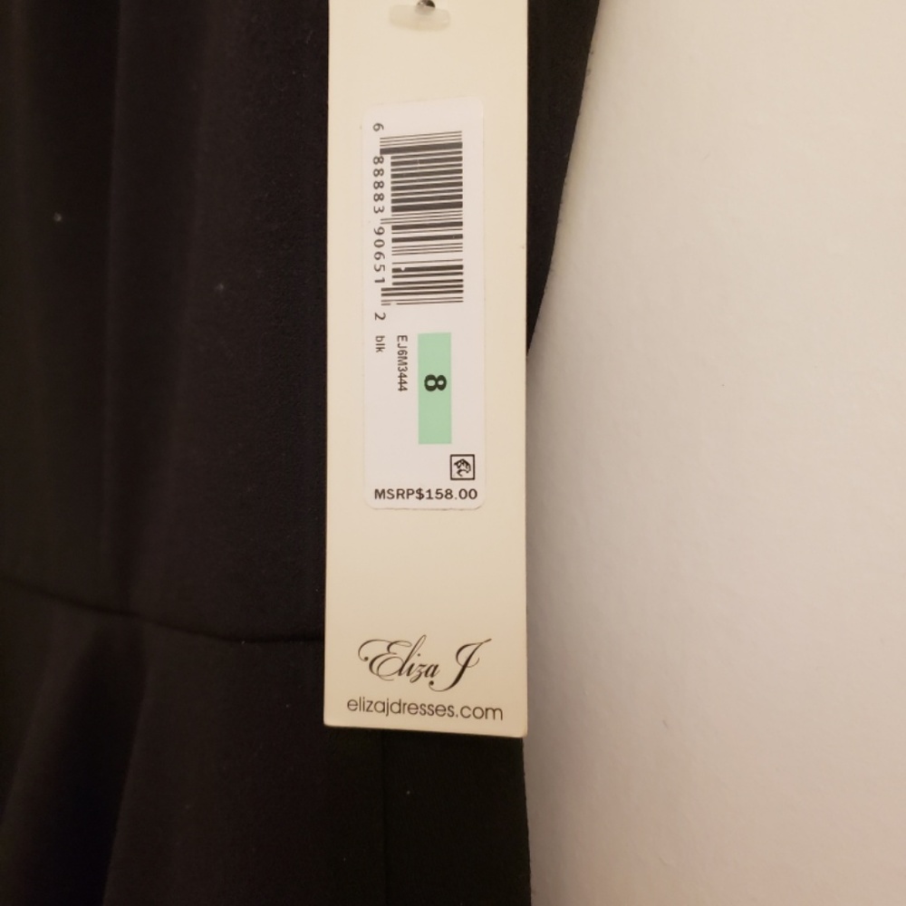 Eliza J Little Black Evening Cocktail Dress Size 8 - Picture 2 of 7